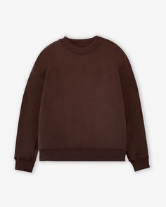 Made from 100% Cotton fabric, this crewneck features a relaxed boxy fit with dropped shoulders.  True to size 100% cotton Machine wash cold / hang to dry (recommended) Model is 6'1 wearing size L Brown Crewneck, Brown Hoodie, Saddle Brown, Brown Sweater, 1/4 Zip, Drop Shoulder, Crew Neck Sweatshirt, Cool Outfits, Cotton Fabric