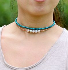 Awaken your inner goddess with the MantraChakra Freshwater Pearl Leather Choker Necklace ✨. The lustrous freshwater pearls symbolize purity and spiritual transformation, while the leather adds a touch of bohemian charm. Adorn your neck with this captivating choker and embrace the harmonious fusion of elegance and earthy energy. 🌟 Materials: Freshwater Pearl, Leather Size: Around 14 Inches + 5cm extension Necklace 2022, Stone Choker Necklace, Natural Pearl Jewelry, Boho Statement Necklace, Beautiful Chokers, Leather Choker Necklace, Womens Chokers, Crystal Choker Necklace, Stone Choker