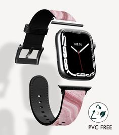 Step into the eye of the storm with our Pink Storm Apple Watch Band. Inspired by the power and beauty of nature, this band symbolizes the nurturing energy of pink agate, a force that can weather any storm. As you adorn your wrist with this unique and sophisticated Apple Watch Band, feel the strength and confidence emanate from within. Carefully crafted with high-quality vegan leather, this unisex Apple watch band is designed for optimal comfort and durability. With its timeless style and sweat a Blue Agate Stone, Small Watch, Aqua Aura, Pink Apple, Apple Watch Faces, Pink Agate, Stylish Watches, Leather Watch Bands, Apple Watch Strap