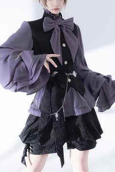 Suit Dress Nonbinary, Old Timey Aesthetic Clothes, Corset Like Top, Feminine Masculine Style, Ouji Fashion Male, Ouji Outfit, Aristocrat Fashion, Violet Outfits, Ouji Style