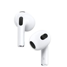 an airpods is shown in white