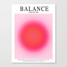 the cover of balance magazine, featuring an orange and pink circle on a white background