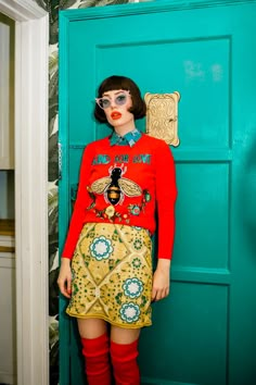 Modern Eclectic Style Fashion, Eclectic Colorful Outfits, Eclectic Maximalism Fashion, Nerd Fashion Women, Colorful Retro Outfits, Quirky Fashion Aesthetic, Eclectic Grandpa Fashion, Quirky Fashion Vintage