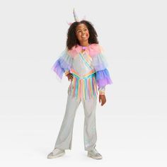 Kids' Rock Star Unicorn Halloween Costume Jumpsuit M - Hyde & EEK! Boutique™ Halloween Costume Jumpsuit, Unicorn Halloween Costume, Costume Jumpsuit, Tie Dye Jumpsuit, Unicorn Halloween, Unicorn Costume, Halloween Costume Shop, Turquoise Accents, Costume Themes