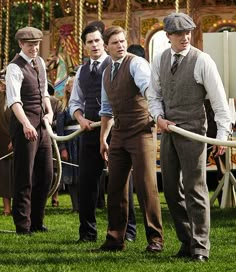 The guys showing off their best looks in a game of tug of war, final episode of Season 3 1920s Fashion Male The Great Gatsby, Downton Abbey Mens Fashion, Downton Abbey Men, 1920s Male Fashion Gatsby, 1920 Men Fashion, 1920s Mens Fashion Gatsby Roaring 20s, Roaring 20s Fashion Male, 1920 Fashion Male, 20s Mens Fashion Gatsby