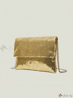 Bird in Bag - 2023 New Korea Dongdaemun Small Fresh Sequined Chain Mobile Phone Shoulder Bag: A Stylish and Compact Solution for Carrying Your Essentials Gold Bag, Diy Supplies, Square Bag, Mini Fashion, Evening Bags, Mobile Phone, Carry On, Shoulder Bag, Chain