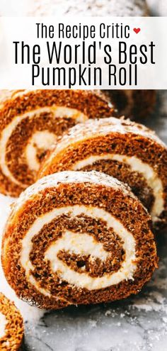 the recipe for this pumpkin roll is so easy to make