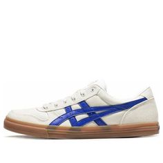 Asics Aaron White Blue Casual Skate Shoes Unisex 'White Blue' 1201A011-100 (SNKR) Asics High-top Skate Shoes With Rubber Sole, Asics Low-top Sneakers With Vulcanized Sole, Asics Lace-up Sneakers With Contrast Sole, Asics Low-top Skate Shoes With Gum Sole, Asics Skate Shoes With Vulcanized Sole For Streetwear, Sporty Asics Skate Shoes With Vulcanized Sole, Asics White Low-top Sneakers, Asics High-top Sneakers With Vulcanized Sole, Asics Lace-up Sneakers With White Sole