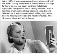 a woman with tape on her face holding up a cell phone