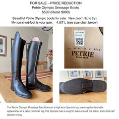 the boots are for sale at price reduced to $ 350 or retail prices per pair