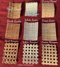 the different types of woven fabric that are used to make decorative wall hangings for home decor