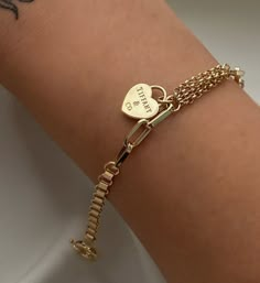 "ITEM DETAILS ❆All our jewelry are hand made with Love. ❆Material: 14K Gold ( 585). ❆Available colors: Gold, Rose Gold, White Gold. ❆Available Sizes: Look Size Option (Contact for different sizes) ❆Each item is made to order ❆ DO YOU LIKE THIS BRACELET? ❆ You can get more information about it below but if you have any questions, just click the \"Message Sergen Vural \" button and I will be very happy to hear from you ☺ PACKAGING ❆Comes ready to gift in a beautiful jewelry box. ❆It comes with a s Luxury Polished White Gold Charm Bracelet, Rose Gold Charm Bracelet As A Gift, Luxury Heart Charm Bracelet For Anniversary, Rose Gold Charm Bracelet For Gift, Elegant White Gold Charm Bracelet For Valentine's Day, Everyday Yellow Gold Heart Chain Bracelet, Everyday Yellow Gold Heart Charm Bracelet, Elegant Everyday Heart Bracelet With Charms, Personalized Double Heart Gold Plated Jewelry