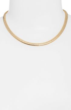 Get serpentine shine in this fluid necklace glinting with goldtone plating. 16" length; 2" extender Goldtone plate Imported Serpentine Necklace, Snake Chain Necklace, Snake Chain, Nordstrom Rack, Chain Necklace, Gold Tones, Nordstrom, Plating, Chain