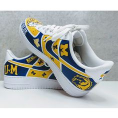 NCAA College Air Force 1 shoes for college sports fans Shoes For College, The Ivy League, Air Force 1 Sneakers, Air Force 1s, Big Ten, Hand Painted Shoes, Leather Paint