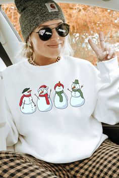 Christmas Snowman Shirt - Cute Snowman Shirt - Chillin Snowman T-Shirt - Family Christmas Shirt - Holiday Snowman Shirt     -UNISEX T-SHIRTS - Women typically wear one size down for a fitted look. -The Models in the pictures are wearing 2 sizes up, Please order 2 sizes up for an oversized look DETAILS AND FABRIC: * Comfort Colors 1717 * 100% ring-spun cotton How you order: Select your size and the color that you want from the drop down bar, add to cart, and check out.  How to order multiples: Select your size and the color that you want from the drop down bar, add to cart, and repeat as many times as necessary then check out with all items at once. Production And Shipping: Our orders will be shipped in 2days. If you need the item sooner than mentioned time, please upgrade shipping in the c Fun White Winter Tops, Fun White Tops For Winter, Fun Winter Crew Neck T-shirt, Fun Winter T-shirt With Crew Neck, Fun Crew Neck T-shirt For Winter, Fun White Christmas Tops, Fun White Holiday Tops, Christmas White Tops With Funny Print, White Christmas Top With Funny Print