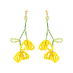 Lightweight material: our handmade chic dangle earrings are made of quality bead and alloy, lightweight and comfortable, which can be safely close to the skin, suitable for most women and girls to wear Product Information:Material: metal, rice beads, glass tubeTreatment:platingPattern: plant flowerSize:6.1cm/3.8cmWeight:6.5g/pairApplicable gender: female Application:It combines Bohemia, beach, indie, Y2K, aesthetic, summer theme, etc which you can wear it on many occasions, such as party, beach, Cheap Fun Beaded Earrings, Cheap Beaded Earrings As Gift, Cheap Handmade Bohemian Flower Earrings, Cheap Bohemian Flower Earrings, Cheap Dangling Bead Earrings For Gift, Cheap Beaded Earrings For Gift, Cheap Playful Beaded Earrings, Cheap Cute Beaded Earrings For Gifts, Affordable Fun Beaded Earrings For Gifts