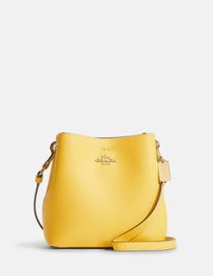 Double face leatherCenter zip compartmentSnap closuresDetachable strap with 24" drop for shoulder or crossbody wear6 1/4" (L) x 6 1/4" (H) x 3" (W)Style No. C7266Color: Retro Yellow Retro Yellow, Bag Clothes, New Bags, Mini Camera, Coach Outlet, Signature Canvas, Double Face, Mini Backpack, Clothes Accessories