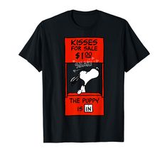 PRICES MAY VARY. Officially licensed by Peanuts Graphic artwork OPNT-0050 Lightweight, Classic fit, Double-needle sleeve and bottom hem Valentine T Shirts, Graphic Artwork, Peanuts Snoopy, Valentines Shirt, Branded T Shirts, Peanut, Top Styles, Fashion Branding, Snoopy