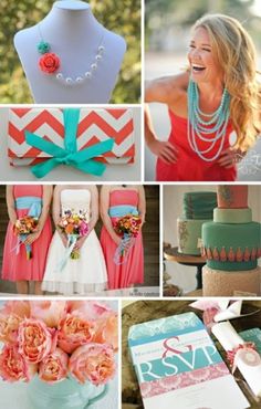 a collage of photos with different colors and designs on them, including necklaces