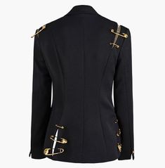 Women's long sleeved black lapel collar single button closure pocket pin splice slim fit cotton blazer. Stylish Black Women, Mode Mantel, Slim Fit Blazer, Women Coat, Slim Fit Blazers, Fashion Autumn, Cotton Blazer, Sleeve Women, Fitted Blazer