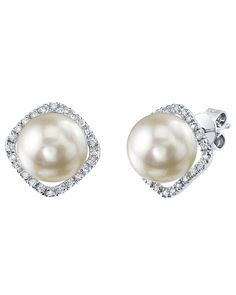 Freshwater Pearl & Diamond Ella Earrings Elegant Diamond White Pearl Bridal Earrings, Elegant Pearl Earrings With Pearl Pendant, Elegant Pearl Earrings With Pendant, Pearl Earrings With Diamond Accents For Evening, Elegant Pearl Earrings For Evening, Luxury Pearl Embellished Earrings For Formal Occasions, Elegant High Luster Pearl Earrings Gift, Elegant Formal Pearl Embellished Earrings, Elegant Akoya Pearl Earrings For Anniversary