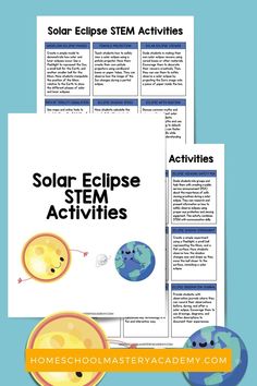 the solar eclipse worksheet and activities for kids