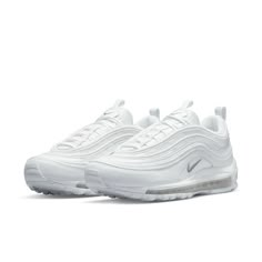 Nike Max Air 97, Shoes For The Gym, White Air Max 97, Nike Air Max 97 White, Tennis Nike, Dream Items, Dr Shoes, All Nike Shoes, Soccer Gear