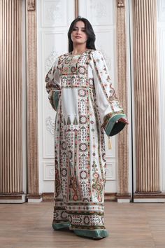 Thobe Embroidered Palestinian/Jordanian Maxi Dress Long Sleeves Kaftan Palestinian Design And Embroidery Non-transparent (not see-through) high-quality fabric ♥ LUXURIOUS UNIQUE STYLE AND DESIGN: New Palestinian Thobe/Caftan style designed by Palestinian designers, shows your charming taste, unique elegant style. Impress the crowd with this stunning look ♥ WONDERFUL for special events, weddings, bridal showers, henna, gatherings or even a special day out Best Embroidered Palestinian Thobes Onlin Maxi Dress Long, Dress Long Sleeves, Bridal Showers, Long Sleeve Maxi Dress, Long Maxi Dress, Dress Clothes For Women, Dress Long, Elegant Style, Special Events