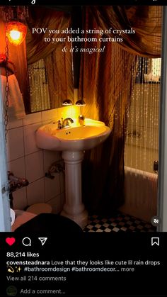 an image of a bathroom setting with the caption's page highlighted below it