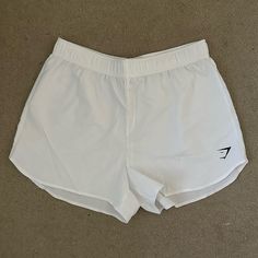 Gymshark White Training Shorts, Size L. Never Worn! White Training Shorts, Workout Women Outfits, Gymshark Shorts, Gymshark Camo, Athletic Shorts Women, Day 1, Workout Women, Short Faux Fur Jacket, Gym Shark