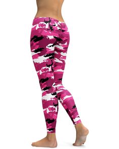 Gearbunch Camo is not made to blend in!Stand out in the Gearbunch Pink Camo Leggings a colorful and vibrant design in bright pink, black, white and hot pink.Get yourself a pair of these super soft, flattering leggings to experience true comfort and style. These versatile leggings will look stunning with all kinds of outfits—be it active or streetwear!Be Happy, Be Bright Be you with Gearbunch High Stretch Pink Trendy Tights, Trendy High Stretch Pink Tights, Trendy Full Length Pink Yoga Pants, Pink Full-length Activewear For Gym, Pink Full Length Activewear For Gym, Pink Full Length Compression Activewear, Pink Full-length Yoga Pants For Sports, Sporty Full-length Pink Yoga Pants, Trendy Tight Pink Leggings