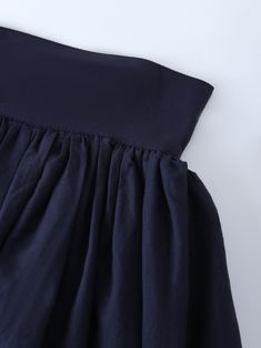 This Eyelet Trimmed Skirt-Navy is a must-have for any wardrobe. Featuring delicate eyelet trim and a matching blouse, it's the perfect ensemble for any occasion. Navy Pleated Skirt Bottoms For Spring, Navy Pleated Skirt For Spring, Navy Pleated Flowy Skirt, Elegant Navy Full Skirt, Summer Navy Flared Skirt, Navy Flared Skirt For Summer, Navy Flowy Skirt For Work, Navy Relaxed Lined Skirt, Navy Skirted Bottoms For Summer