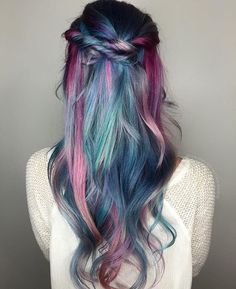 Joico Color Intensity on Instagram: “More Mermaid haircolor fun by @hairbykristinamarie!  Can't wait to see what else she creates!  #hairjoi #ColorIntensity #joicointensity #joico” Hair Gray Color, Highlights Bob, Neon Hair Color, Dyed Hair Pastel, Teal Hair, Neon Hair, Hair Gray, Multicolored Hair, Bright Hair