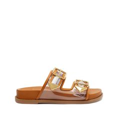 Naomi Sporty Vinyl & Metallic Sandal Metallic Sandals, Clear Heels, Pump Sandals, Cut Off Shorts, Summer Party, Wedge Sandals, Blue Brown, Pink And Orange, Pink Purple