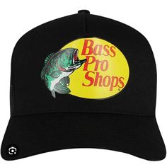 Rare Find - Currently Sold Out The Original Air-Conditioned Cap For The Outdoor Adventurer! This Bass Pro Shops Mesh Trucker Cap Will Keep You Cool And Comfortable Whether You're Fishing, Boating, Mowing The Lawn, Or Just Relaxing! Made From 100% Polyester With A Mesh Back For Breathability, This Fishing Hat Features A Screen-Printed Bass Pro Shops Logo On The Front And Is A Sharp-Looking Addition To Your Hat Collection. Imported. 100% Polyester Cool And Comfortable Design Mesh Back For Better B Bass Pro Shop Hat, Mowing The Lawn, Bass Pro Shop, Mens Trucker Hat, Purple Hats, Black Snapback, Fishing Hat, Mesh Cap, Hat For Man