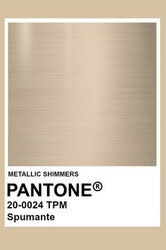 an advertisement for metallic shimer's pantonee