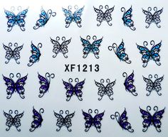 Decal Nails, Water Transfer Printing, Colorful Nail, Water Party, Nail Glitter, Nail Sticker, Butterfly Nail, Water Transfer