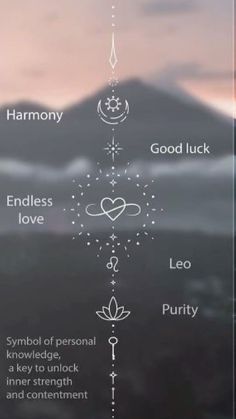 an image of the four main elements for harmony and love, with mountains in the background