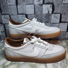 New Nike Killshot 2 Leather Size 9 (Without Box) Cream Leather Casual Skate Shoes, Casual Cream Leather Skate Shoes, Sporty Cream Leather Skate Shoes, Cream Leather Lace-up Skate Shoes, Cream Lace-up Leather Skate Shoes, Nike Leather Skate Shoes With Gum Sole, Nike Cream Skate Shoes With Gum Sole, Cream Leather Skate Shoes For Sports, Cream Leather Skate Shoes With Gum Sole