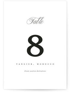 a black and white poster with the number eight on it's front, in font