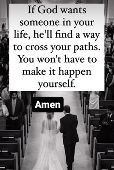 a bride and groom walking down the aisle at their wedding ceremony with an inspirational quote