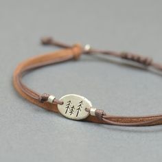 Enjoy Your Journey Leather Wrap Bracelet Trees Forest - Etsy Everyday Adjustable Leather Bracelet Hand Stamped, Adjustable Everyday Leather Bracelet, Adjustable Stamped Leather Bracelet For Everyday, Brown Hand Stamped Bracelets For Everyday, Everyday Brown Hand Stamped Bracelet, Hand Stamped Brown Jewelry As A Gift, Personalized Brown Jewelry For Everyday Use, Hand Stamped Brown Jewelry For Gifts, Hand Stamped Brown Jewelry Gift