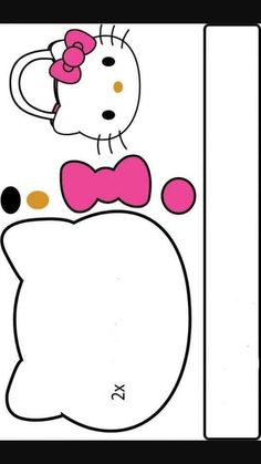 a hello kitty with a bow on it's head