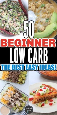 The best simple low carb keto recipes that are great if you're new to a low carb or ketogenic diet. Great if you're looking for easy and healthy dinner and lunch ideas. Low Calorie And Carb Recipes, Lower Carb Meals For Diabetics, Keto Meals Easy Low Carb, Quick And Easy Low Carb Dinner Recipes Healthy Meals, Simple Low Carb Lunch, Low Carb And Calorie Meals, Keto Recipes Healthy, Low Carb Meals For Lunch, Simple Low Carb Meal Plan