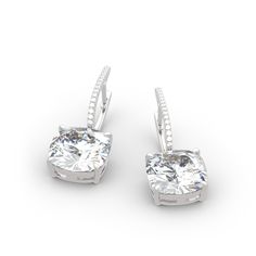 Sparkling and stunning, these earrings will capture your heart at first sight. Crafted in sterling silver, each features a cushion-cut stone sparkling crazily on your ear, while a glistening post setting add extra sparkle to the design. This pair of earrings will show an charming look on your ears. Treat yourself or surprise her with this masterpiece.Carat Weight: 24.3 ctStone Size: 12*12 mmStone Type: Jeulia® StoneNumber of Stones: 2 Stone Color: Diamond WhiteStone Shape: CushionCarat Weight: 0 Dazzling Sterling Silver Bridal Earrings With Pave Setting, Luxury Square Cut Earrings For Anniversary, Diamond White Cushion Cut Jewelry With Pave Setting, Dazzling Sterling Silver Diamond Earrings With Pave Setting, Sterling Silver Square Cut Earrings With Prong Setting, Diamond White Square Cut Earrings For Wedding, Classic Diamond White Square Cut Earrings, Classic White Topaz Earrings With Brilliant Cut, Formal Cushion Cut Jewelry With Pave Setting