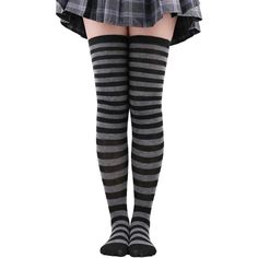 PRICES MAY VARY. 🟥【Soft & Comfortable】This striped knee high socks is made of high quality polyester fiber,which is breathable and comfortable,feels smooth and soft,with good sweat absorption performance,but without the bulk in your boots,all parts of the socks have good elasticity. 🟩【Over Knee High Socks】These womens striped thigh high socks are suitable for most teens,girls,women,adults.One size is suitable for most people,the tube height is 50cm/19.68inch,the sole length is 18cm/7.08inch,an Cheap Thigh High Hosiery, Cheap Thigh High Hosiery For School, Cheap Solid Thigh-high Stockings, Long Gothic Socks, Cheap Knee-high Women's Stockings, Cheap Knee-high Winter Hosiery, Cheap Casual Black Stockings, Affordable Breathable Knee-high Socks, Cheap Full-length Tight Hosiery