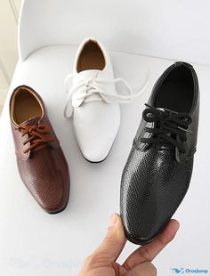 OrcaJump - Zapatos de vestir Oxfords para niños, PU para niños grandes (a partir de 7 años) y niños pequeños (de 4 a 7 años) a diario Dress Shoes For Boys, Formal Wedges, Leather Wedding Dress, Nike 2020, Boys Leather Shoes, Black Wedding Shoes, Leather Wedding Shoes, Boys Wardrobe, Shoes For Babies