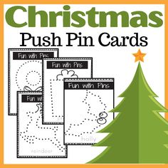 christmas push pin cards for kids