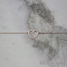 Heart Bracelet Solid Gold Bracelet 14 karat gold by TalesInGold Rose Gold Heart-shaped Bracelet For Anniversary, Dainty Heart Bracelet With Open Heart Charm, Minimalist Heart Bracelet For Anniversary, Minimalist 14k Gold Heart Bracelet For Valentine's Day, Minimalist Double Heart Bracelet For Valentine's Day, Dainty 14k Gold Heart Bracelet, Delicate 14k Gold Heart Bracelet, Minimalist Rose Gold Heart Bracelet With Charm, Minimalist Rose Gold Heart Charm Bracelet