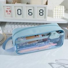 45507558375641 Large Capacity Cute Cosmetic Bag For School, Cute Large Capacity Cosmetic Bag For School, Trendy Cosmetic Bag With Zipper Closure For School, Casual Rectangular Cosmetic Bag For School, Casual Rectangular Cosmetic Bag, Trendy Student Bag With Pen Slots, Casual School Pouch Cosmetic Bag, Casual School Cosmetic Pouch Bag, Trendy Rectangular Cosmetic Bag